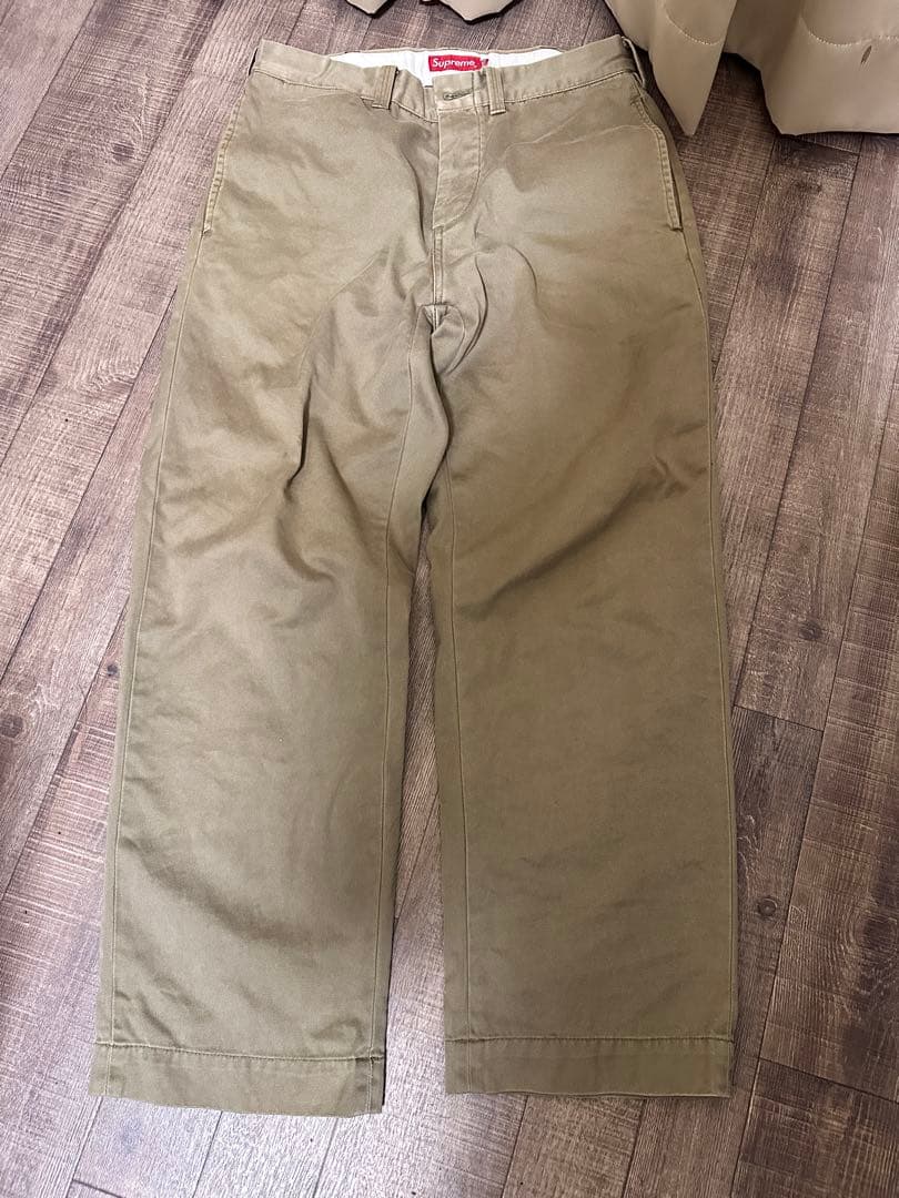 Supreme チノパン オリーブ 30 pin up