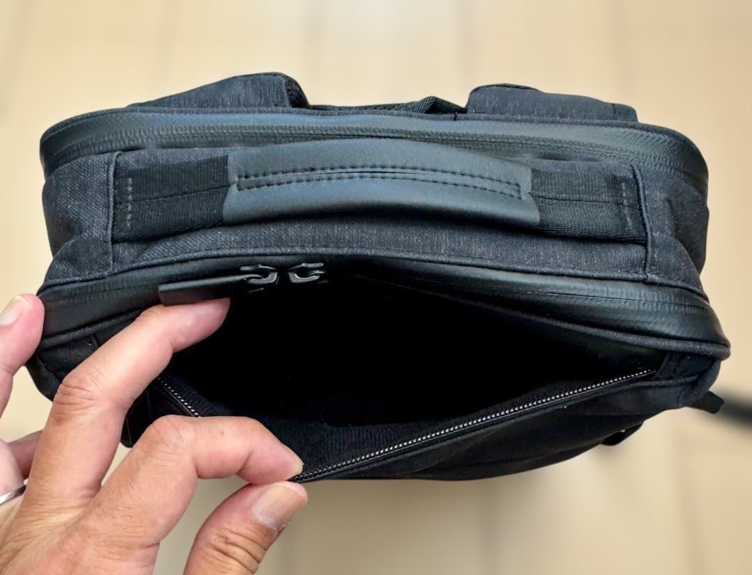 エース ガジェタブル ヘザー 耐水加工ビジネスバック ポケット多数