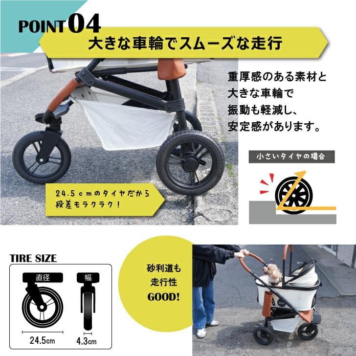 【3way】分離式ペットカート★グレー バギー 軽量 レインカバー付