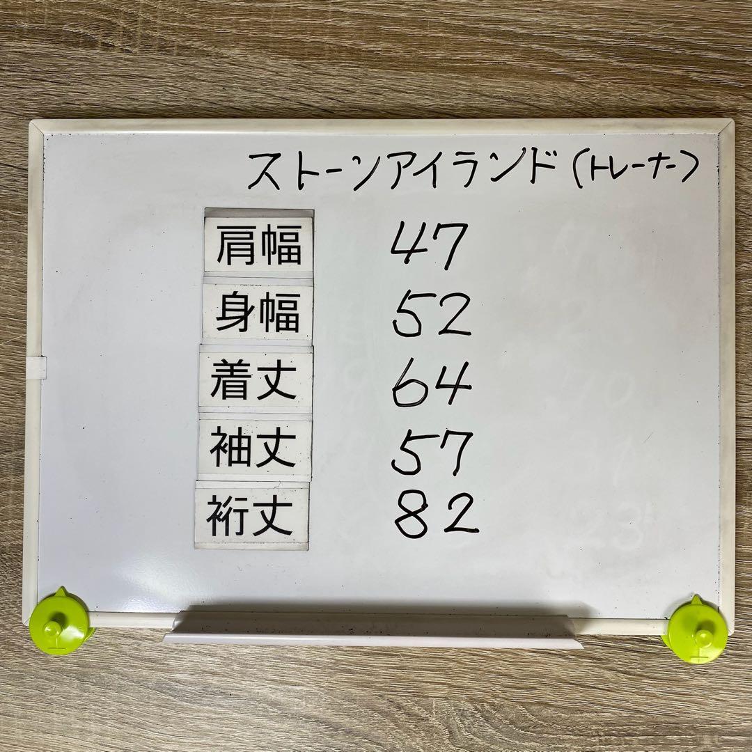 ストーンアイランド　長袖Tシャツ　ロゴワッペン　ブラック　S