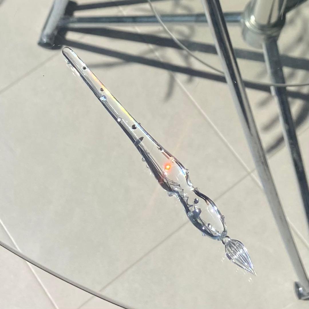 クリスタルクリア ガラスペン／硝子ペン／軽い 持ちやすい 書き心地◎ 割れにくい