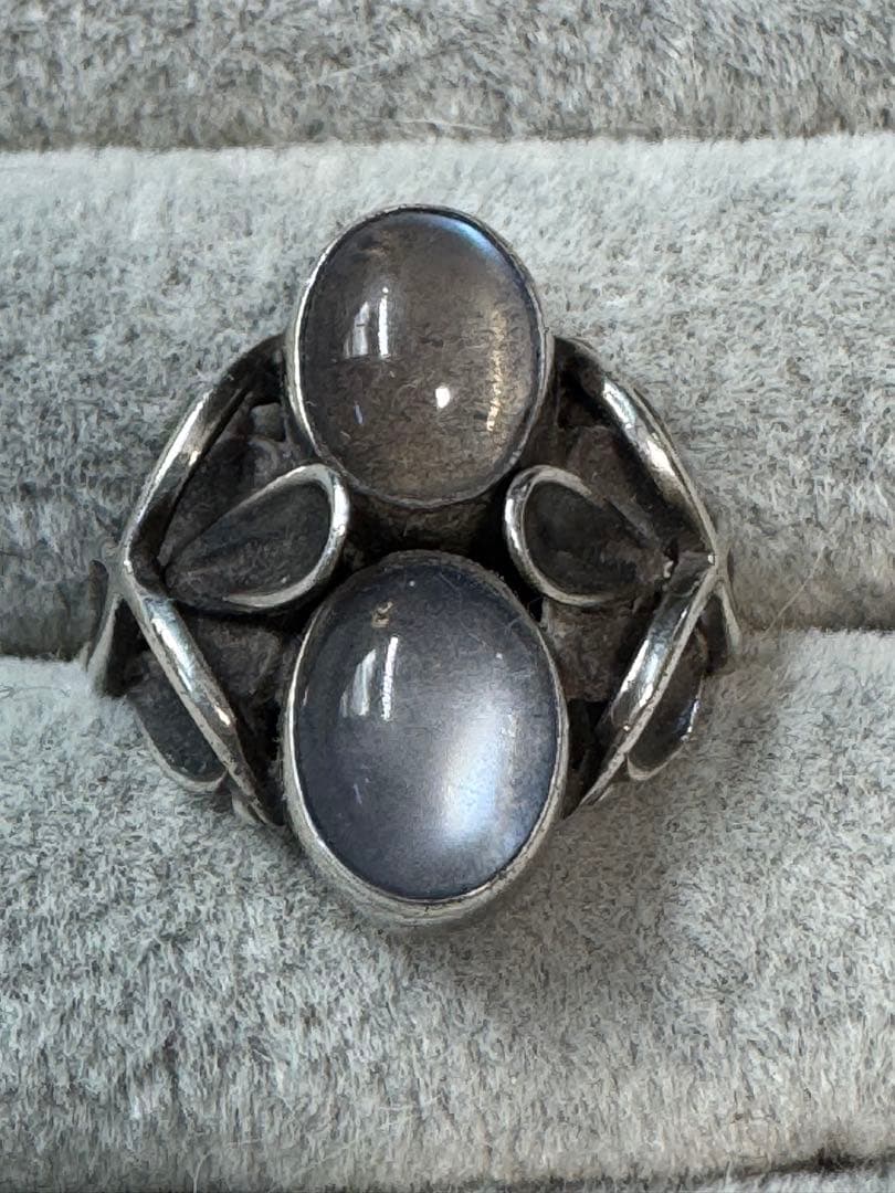 ジョージジェンセン 48 ムーンライト ブロッサム ムーンストーン リング