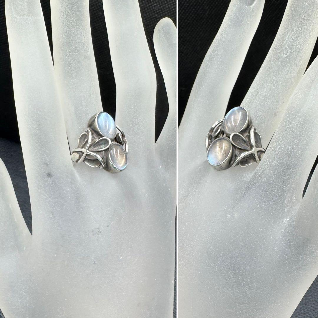 ジョージジェンセン 48 ムーンライト ブロッサム ムーンストーン リング