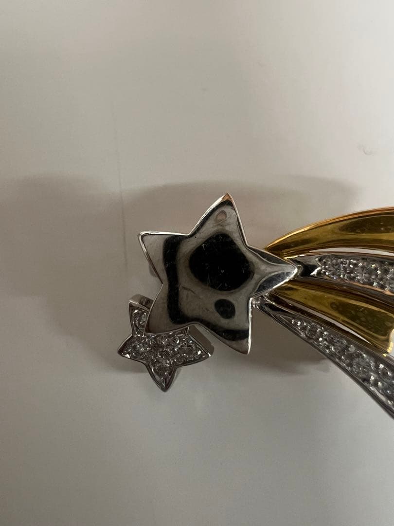 ショー　ヤマガタ　ブローチ　k18 pt900 ダイヤ　総重量約5.4g 保証書