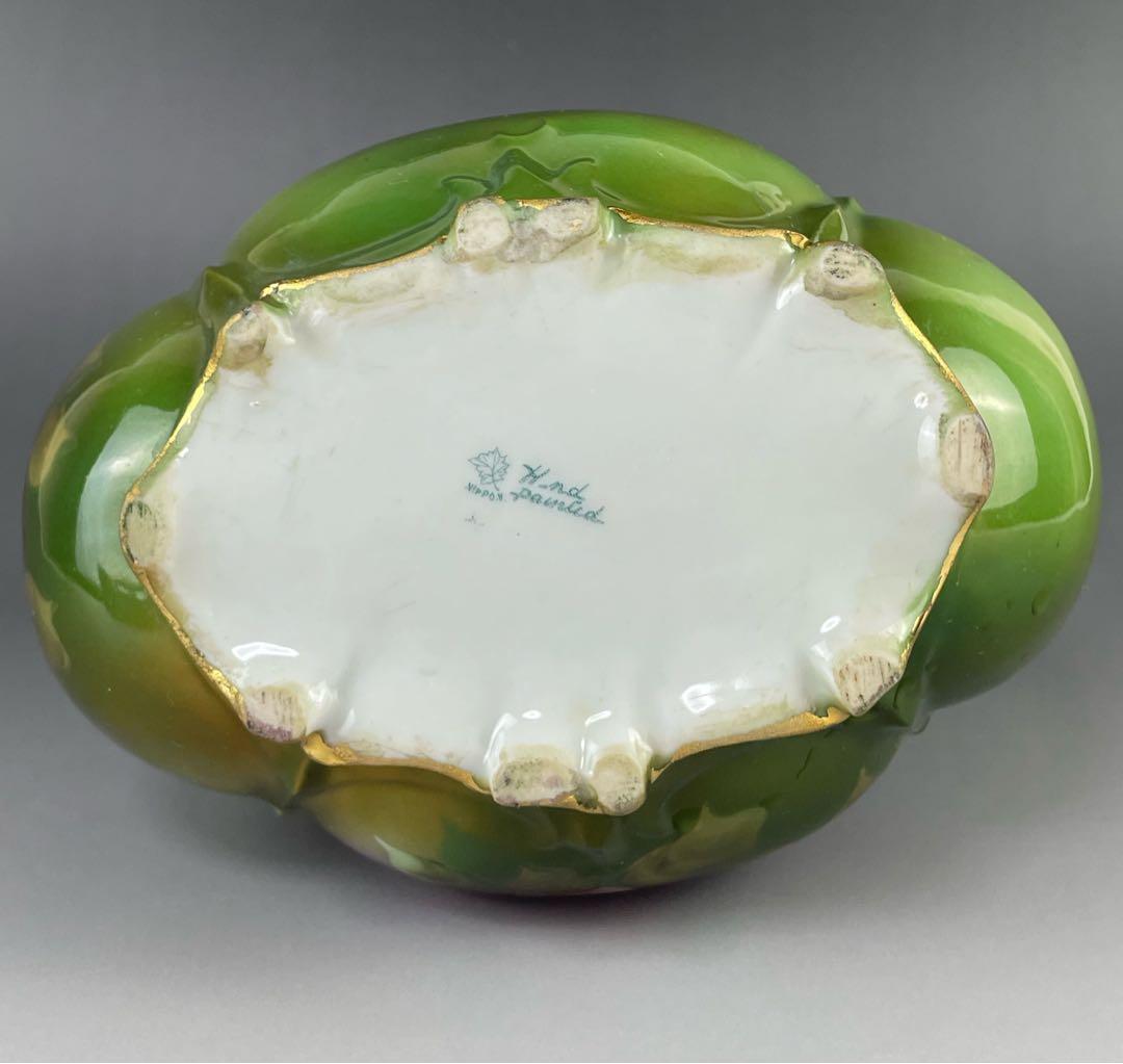 【美品】オールドノリタケ 22.8㎝ 薔薇文花瓶 金彩 バラ図 ばら 水差し