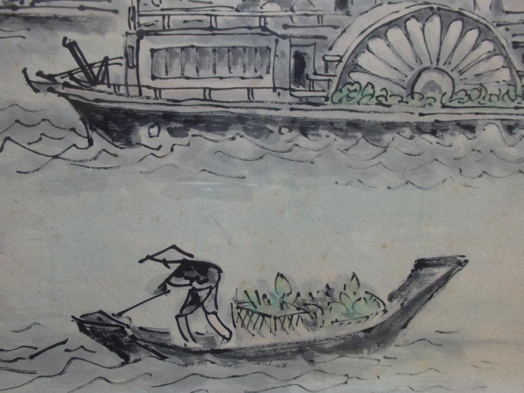 逸品 高橋五仙子『萬代橋』思い出の新潟百景　貴重　紙本　 直筆本物保証 扁額