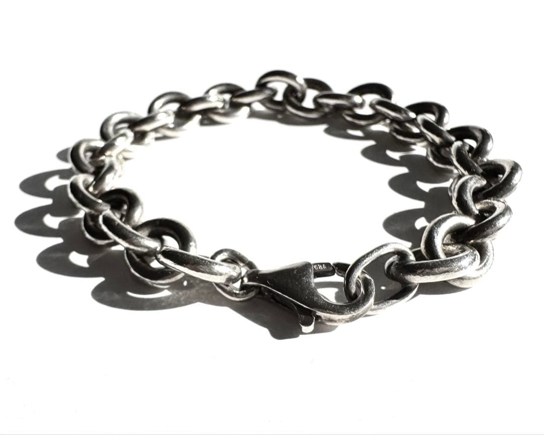 アクセサリー Silver Oval Link Chain Bracelet Vintage