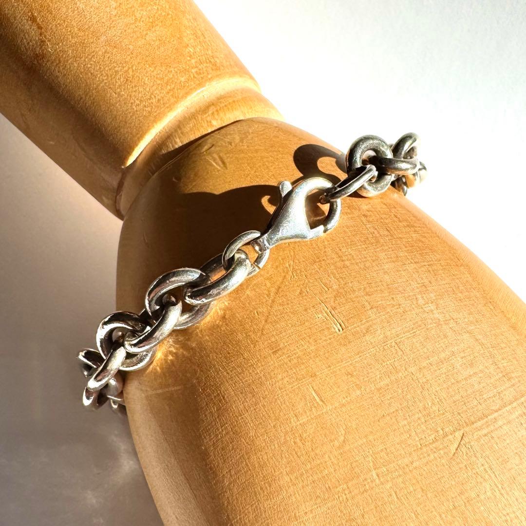 アクセサリー Silver Oval Link Chain Bracelet Vintage