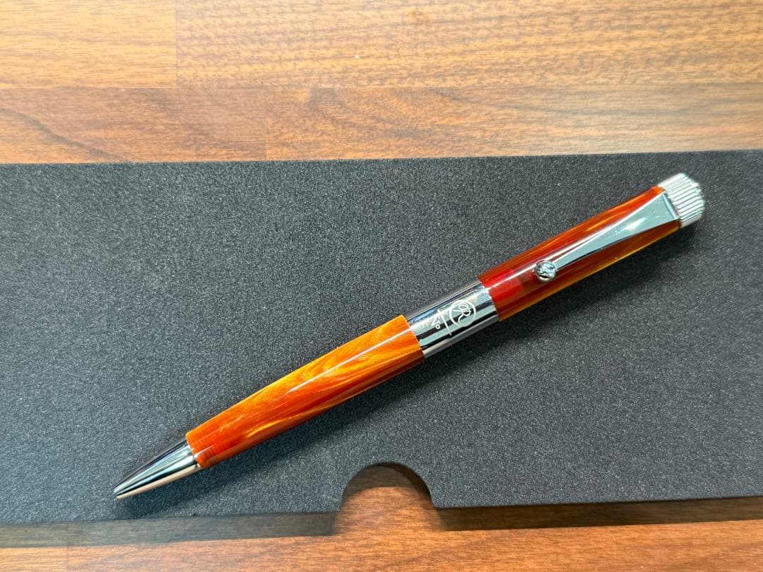 ロメオ 伊東屋 ROMEO No.3ボールペン 細軸 イタリアンアンバー