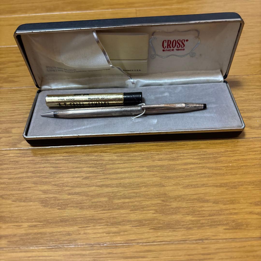 CROSS クロス シャープペンシル シャーペン ケース付き 替芯付き 旧ロゴ