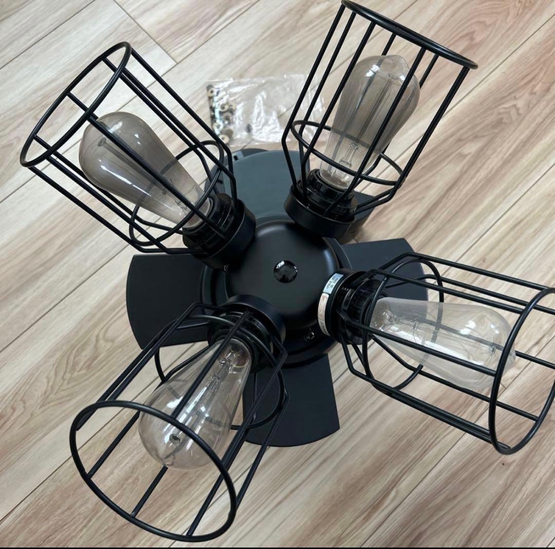 JAVALOシーリングファンライトBK　美品