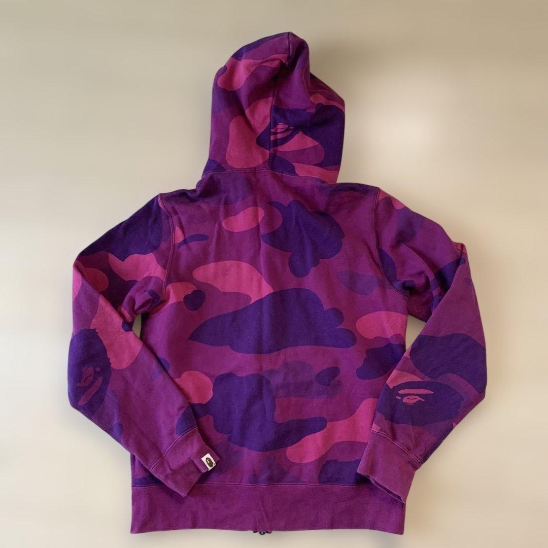 A Bathing Ape カモフラージュ パーカー紫
