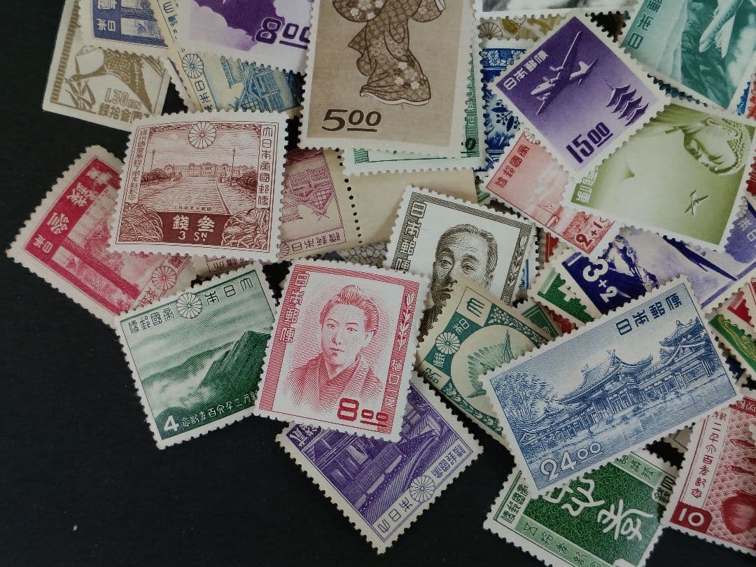 ●　銭単位切手　未使用美品　見返り美人・月に雁・航空切手等　古い切手　●