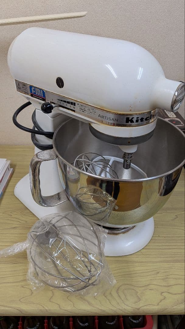 KitchenAid Artisan スタンドミキサー ホワイト 中古品⚠