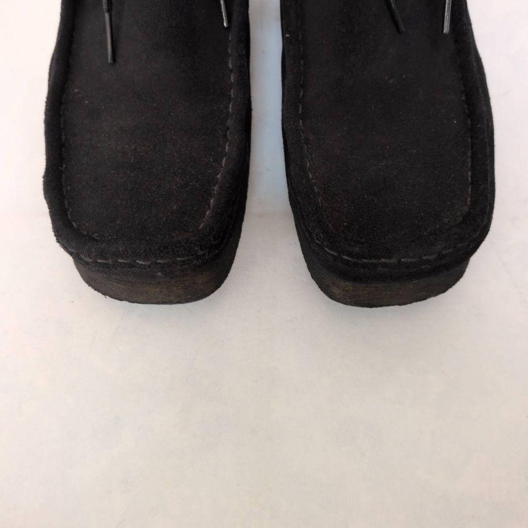 【極美品】Clarks ワラビーブーツ 黒 スエード メンズ 箱付 送料無料