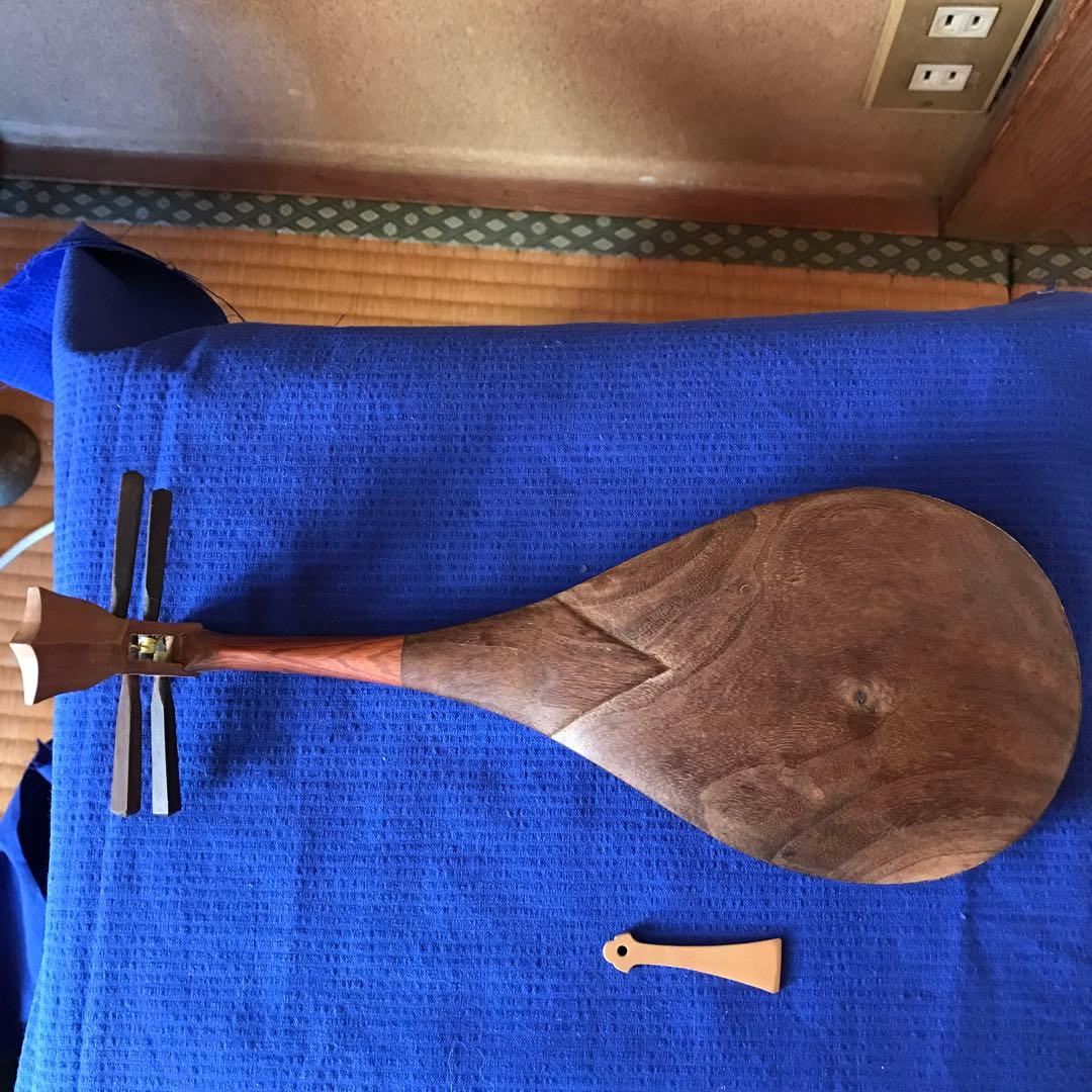 平家琵琶　ミニチュアと台　撥