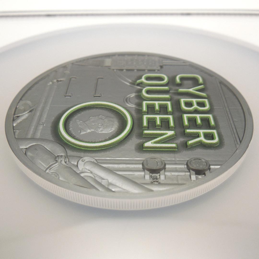 ★最高鑑定 サイバークイーン銀貨 2024 Rebirth NGC クック諸島