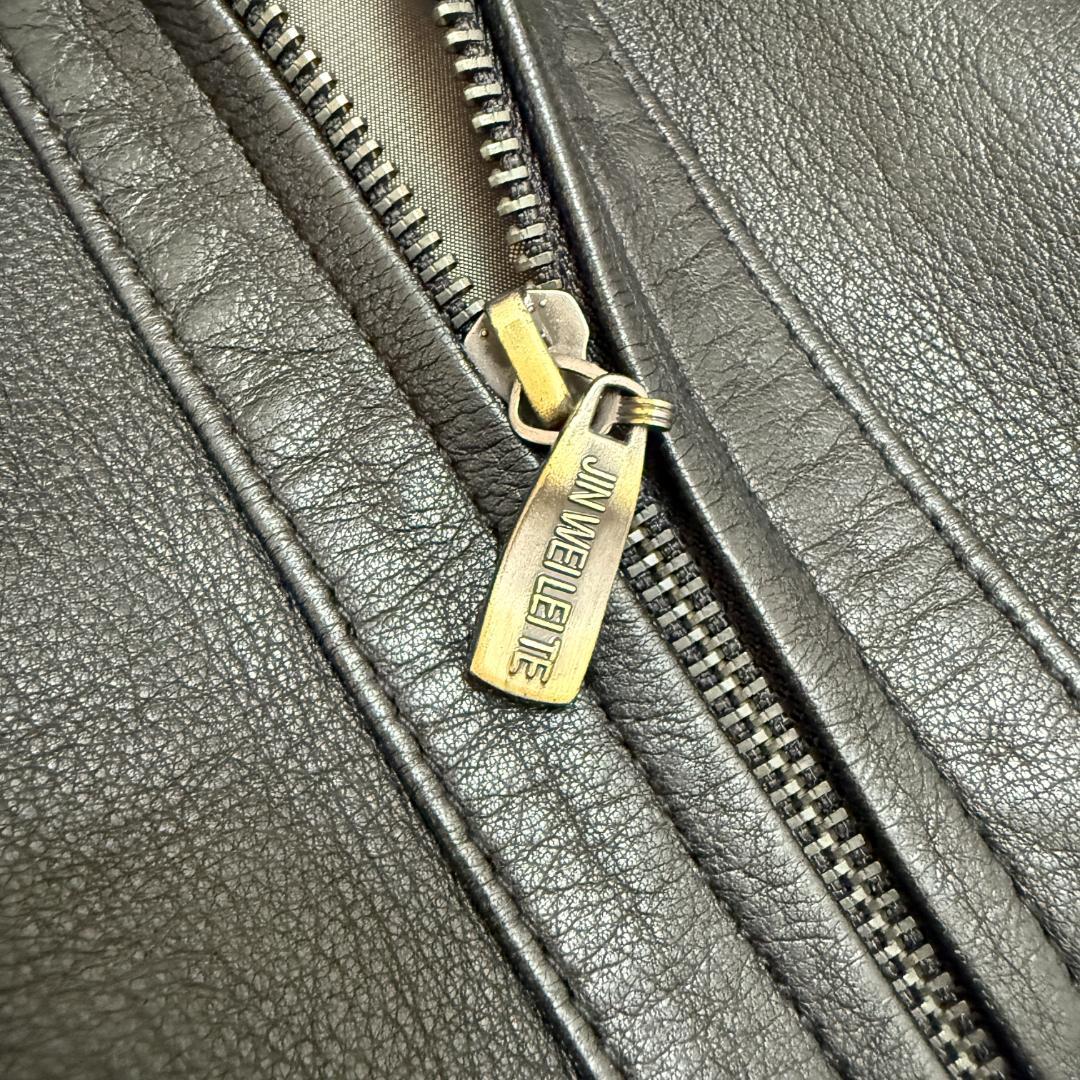 きくちゃん様✨damkjhl レザージャケット シングルライダース 羊革 黒