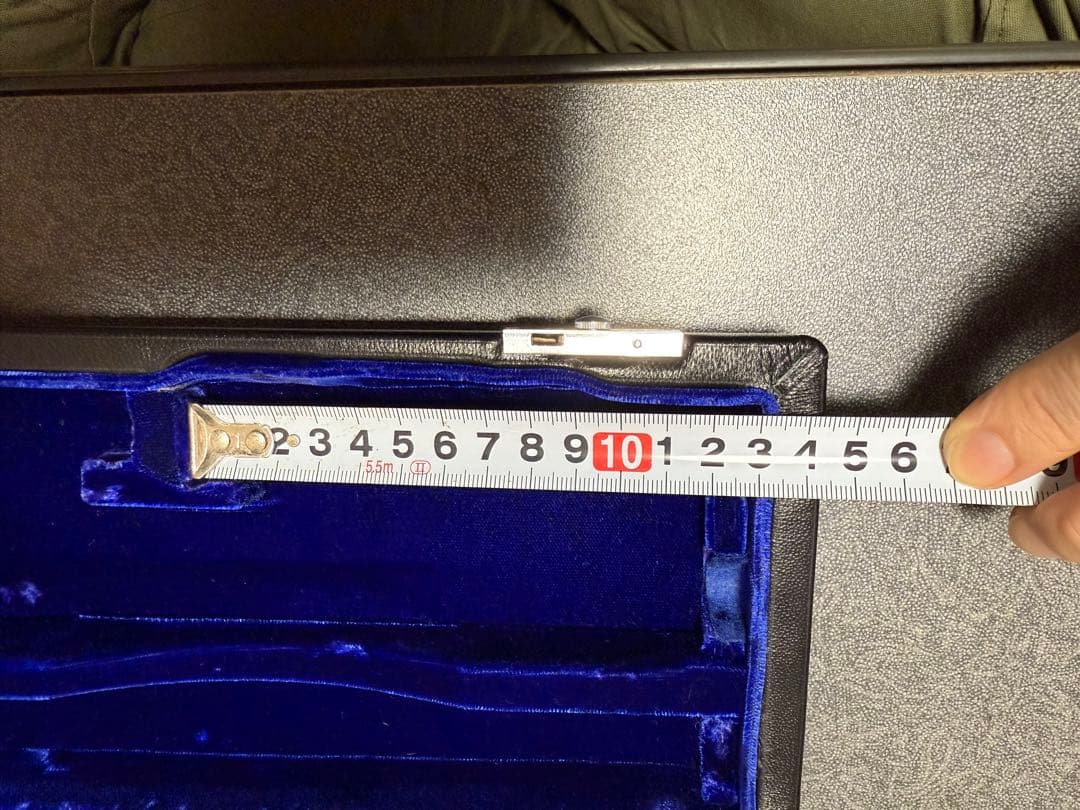 フルートとピッコロ　ダブルケース 黒 革張り