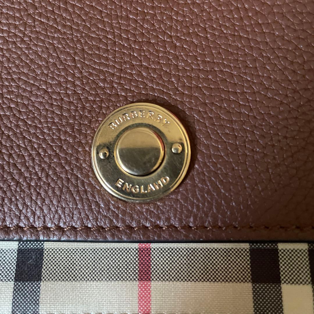 【最終価格】BURBERRY ブラウンレザーショルダーバッグ