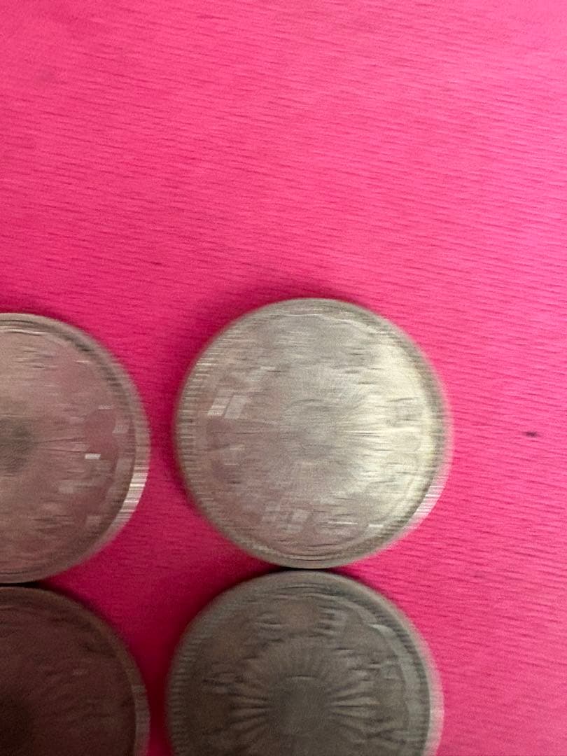 【未使用】鳳凰小型50銭銀貨大正11年 昭和8・9・10・11・12年6枚セット