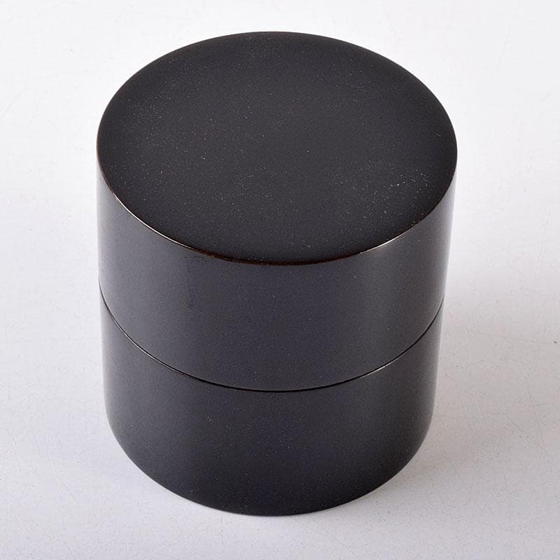 茶道具　黒漆　中次　棗　合わせ箱　V　7356