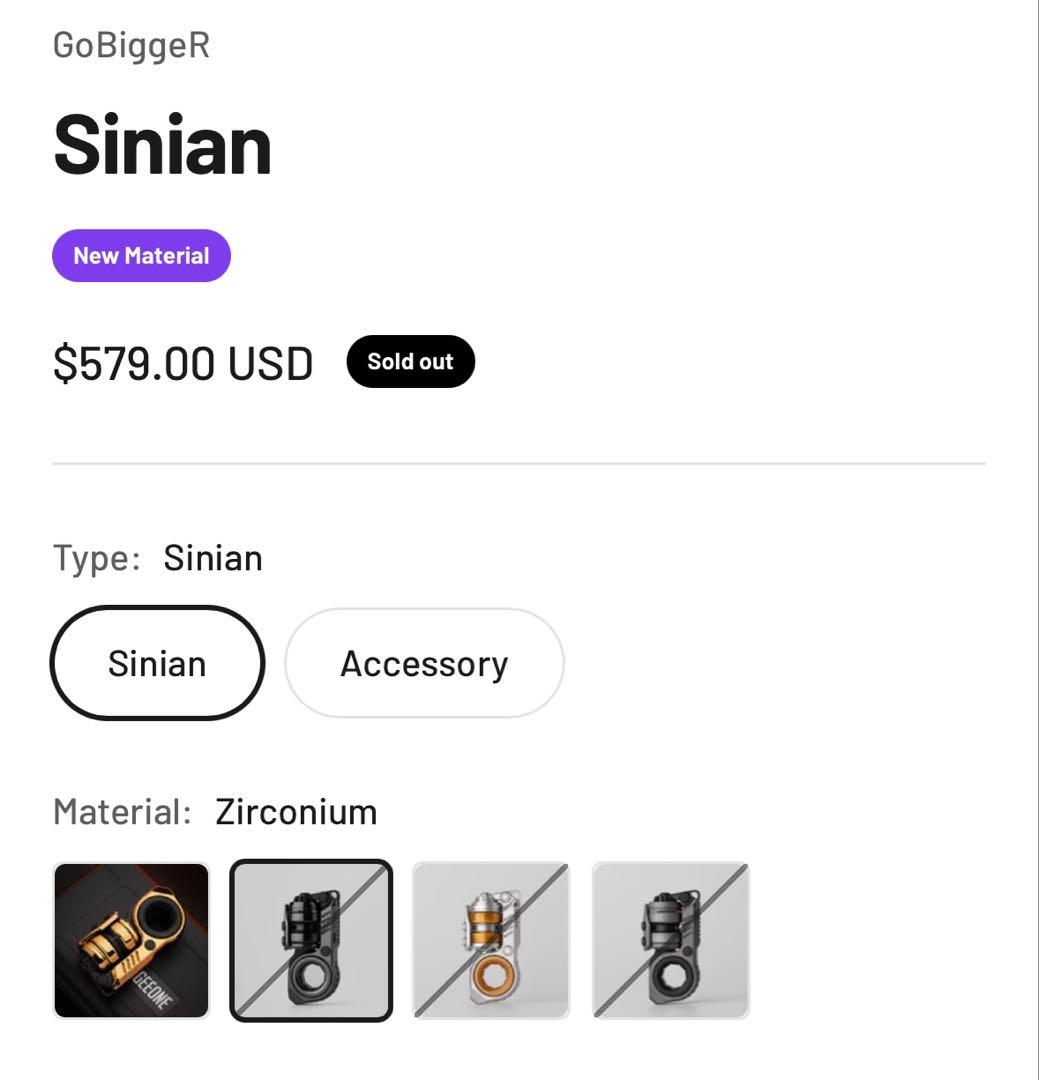 し*の様 GoBiggeR sinian ジルコニウム　カスタム　フィジェットト