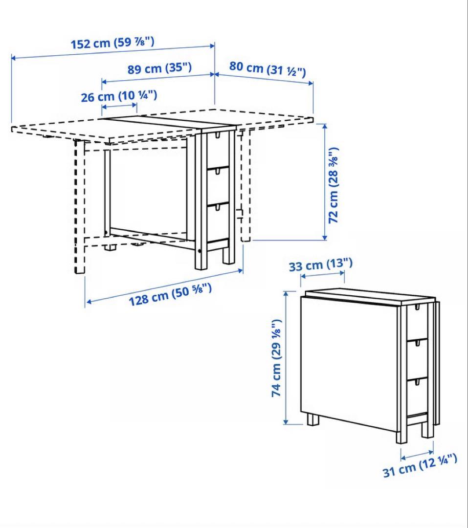 8SAM55 NORDEN ノールデン ゲートレッグテーブル バーチ