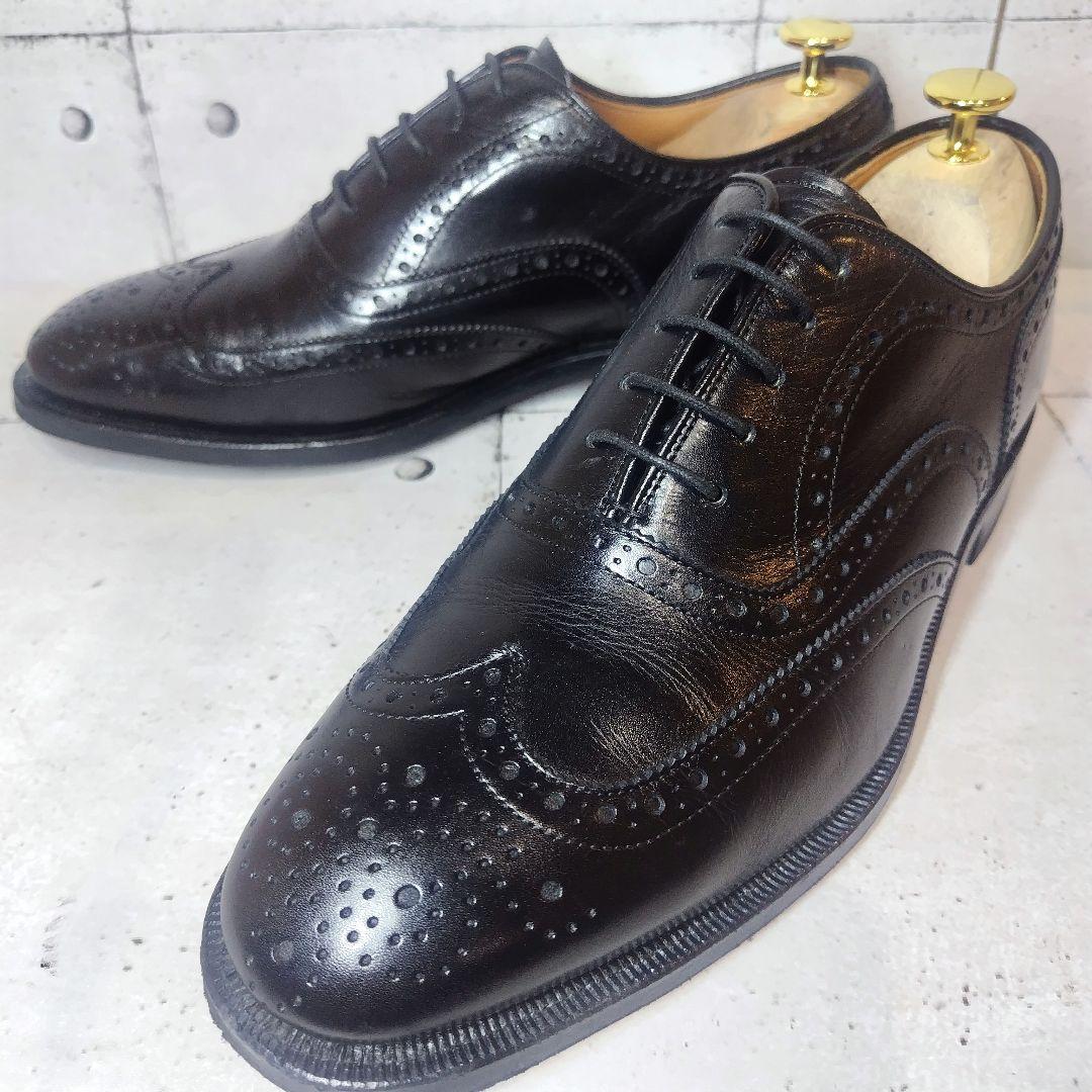 【美品】 ジョンストンアンドマーフィー ウィングチップ 内羽根 本革 革靴