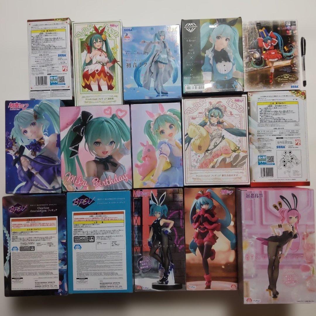 初音ミク 巡音ルカ プライズ景品 フィギュア 15体セット