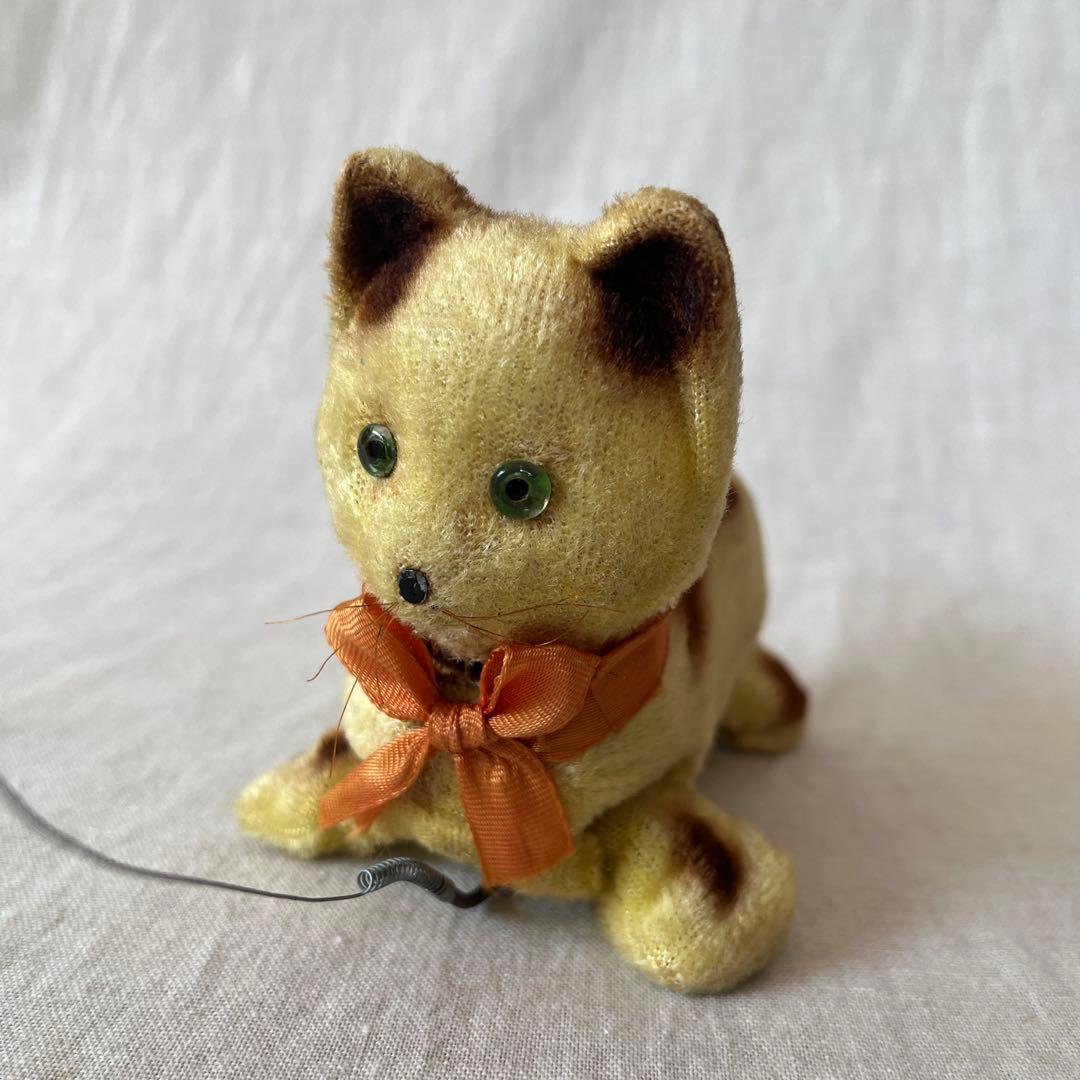 レア　アンティーク　ぜんまい　ねこ　蝶　ぬいぐるみ