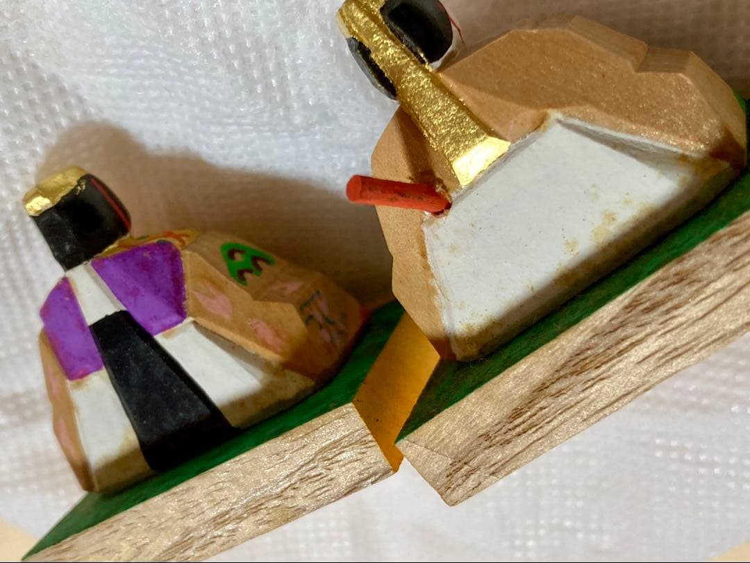 高橋神泉　奈良一刀彫　１５人揃い　段飾り　ひな祭り　川口神泉　雛段