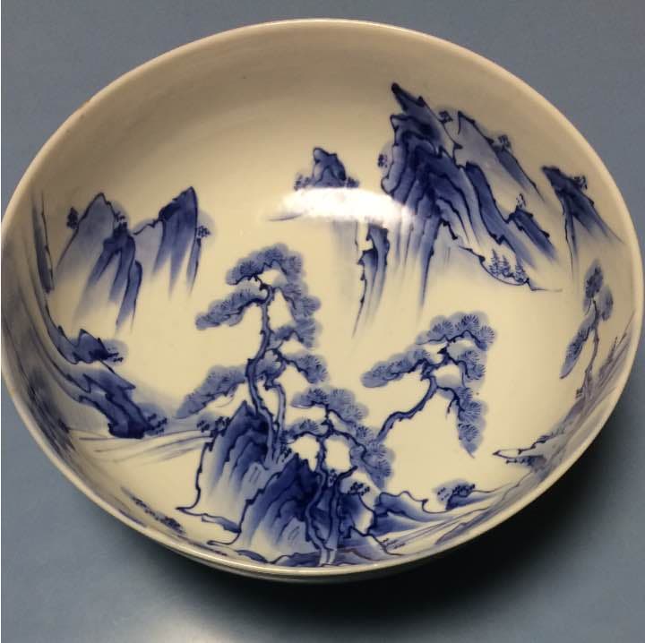 骨董   古伊万里  山水深鉢