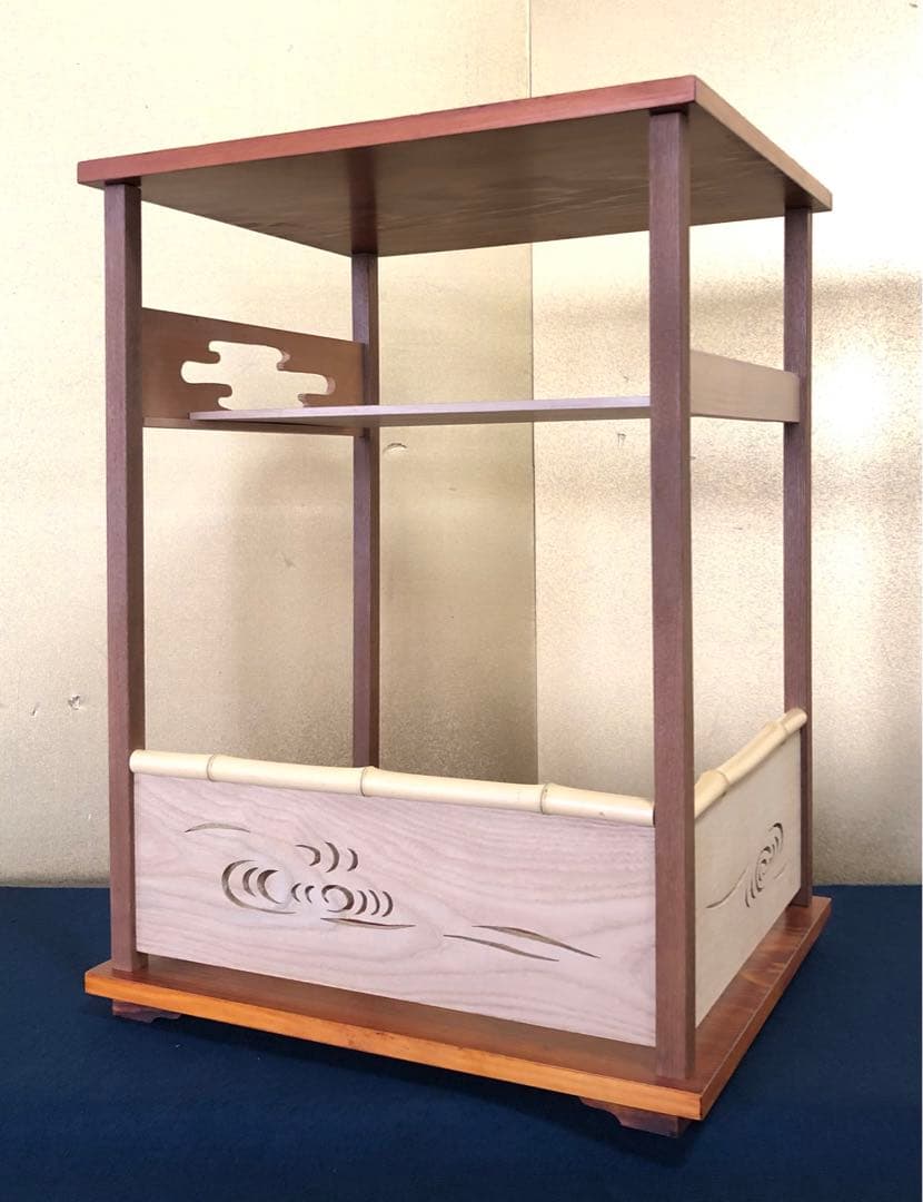 《レ》鵬雲斎好写 行雲棚 組立式 塗師川瀬表完作 作歴 共箱 251024い6