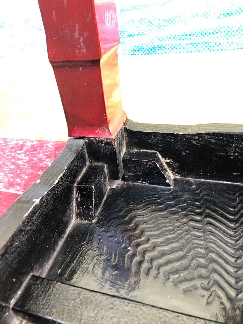 アンティーク家具　座卓 ちゃぶ台 風景画デザイン　豪華　レトロ