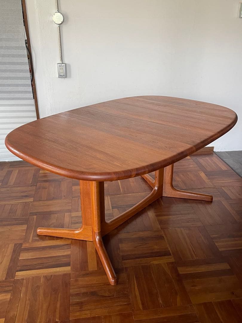 北欧 デンマークヴィンテージ チーク エクステンション ダイニング テーブル