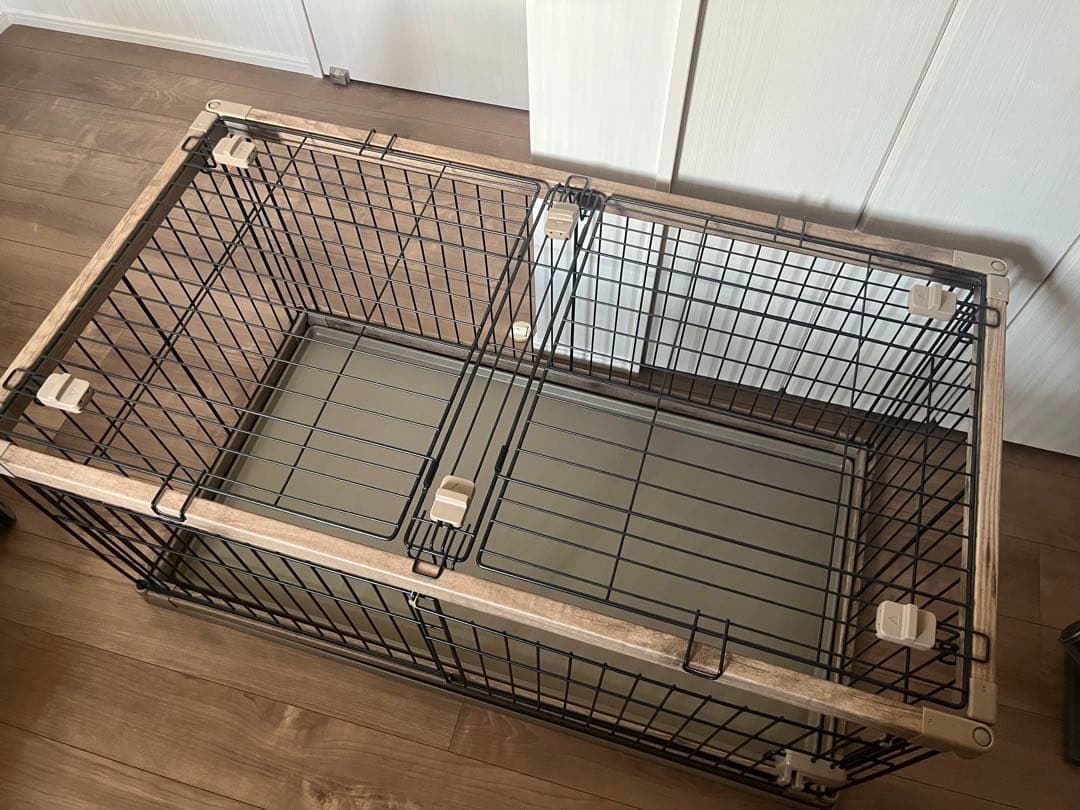 ペットサークル　屋根付き　ペットケージ　ウッディサークル