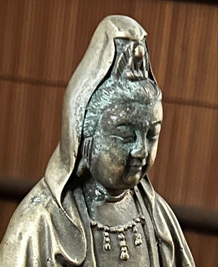 中国仏教美術 古黄銅 観音像 仏像 大明宣徳年製