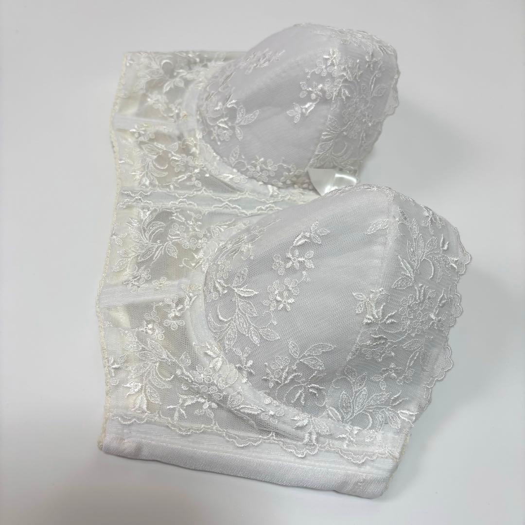 極美品 セモアブライダルインナー ホワイト ウェディングドレス 結婚式 収納袋付