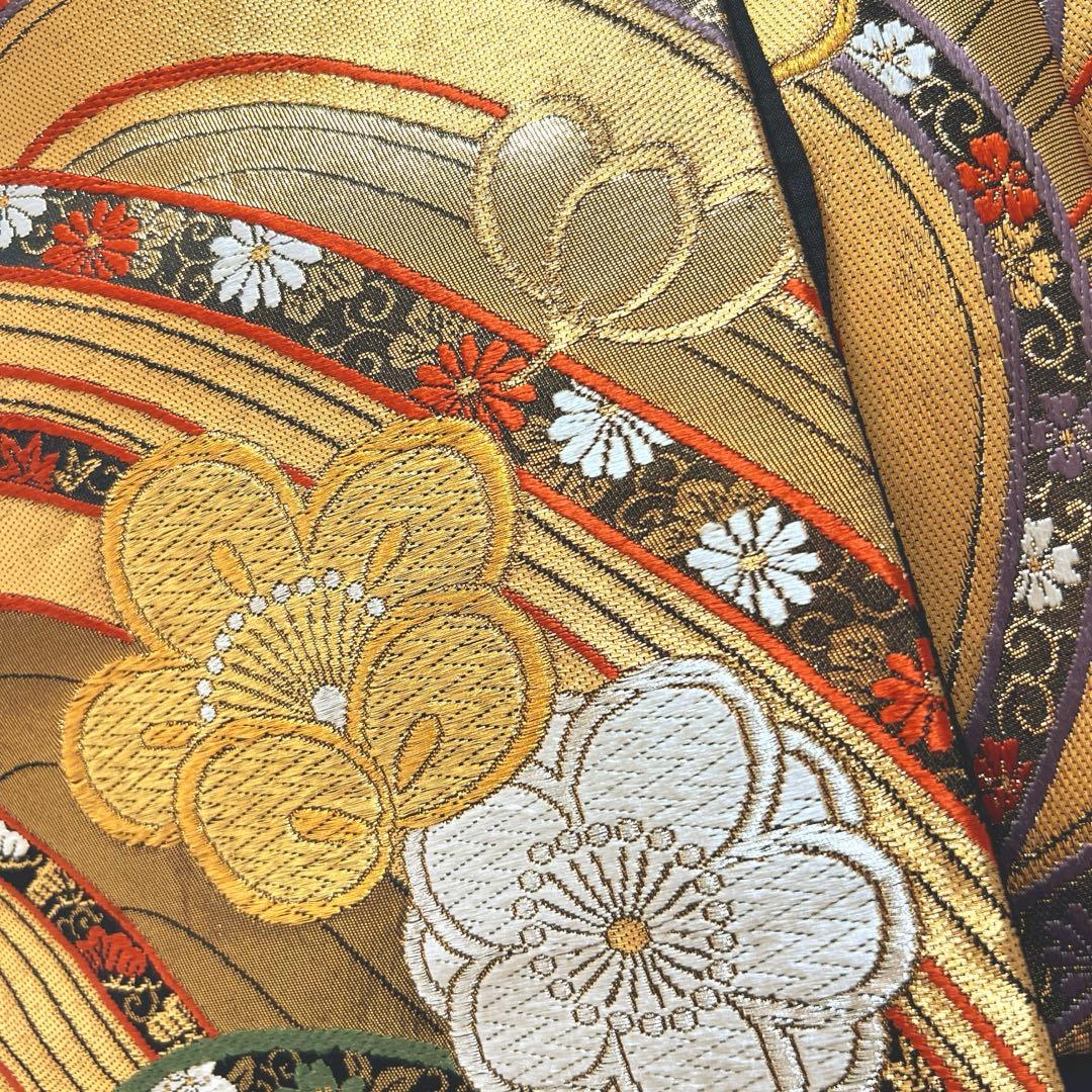 437 振袖フルセット 正絹 紫 オフホワイト 金銀彩 絞り 駒刺繍 レトロ