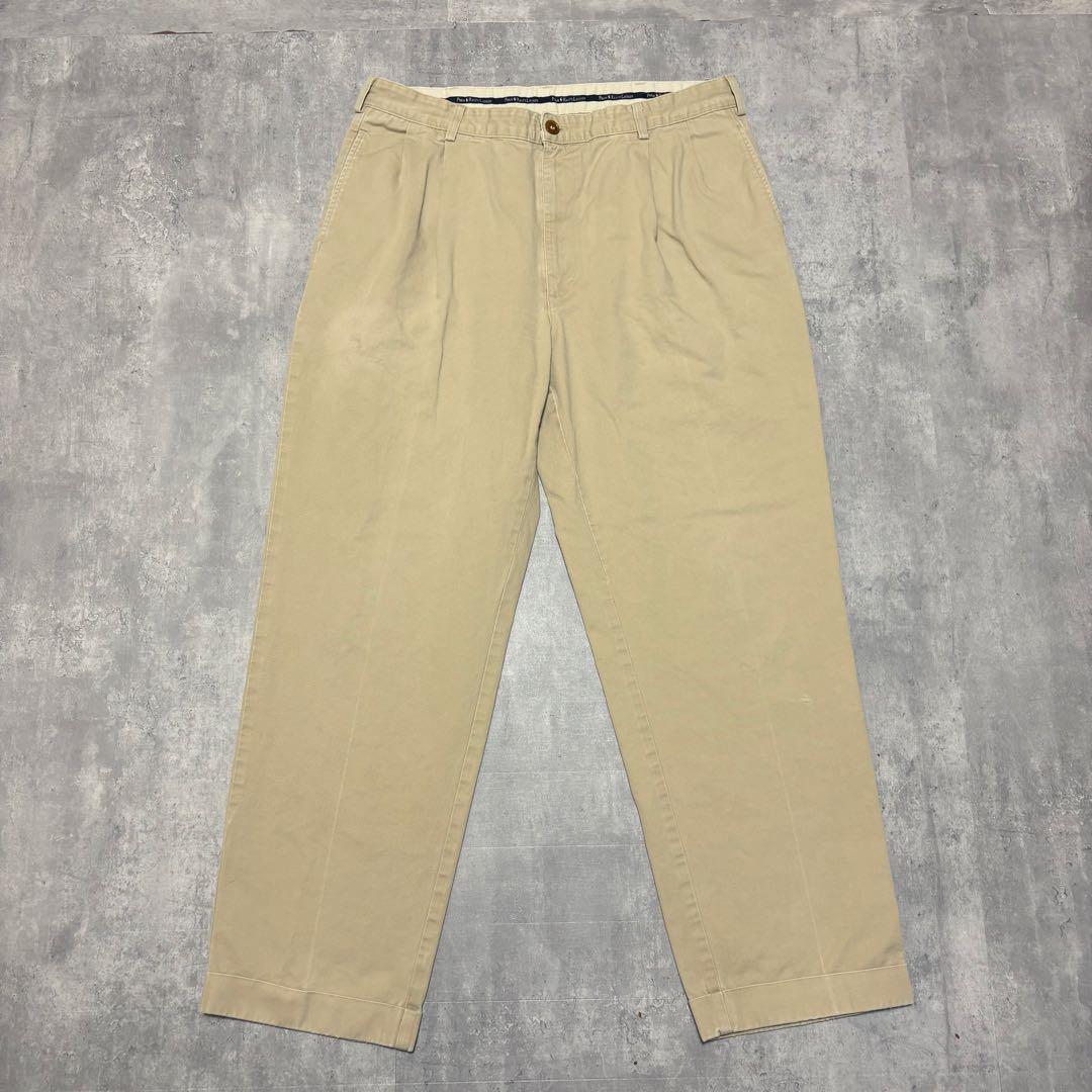 90s ポロラルフローレン　USA製 ポロチノ　チノパン　38×32
