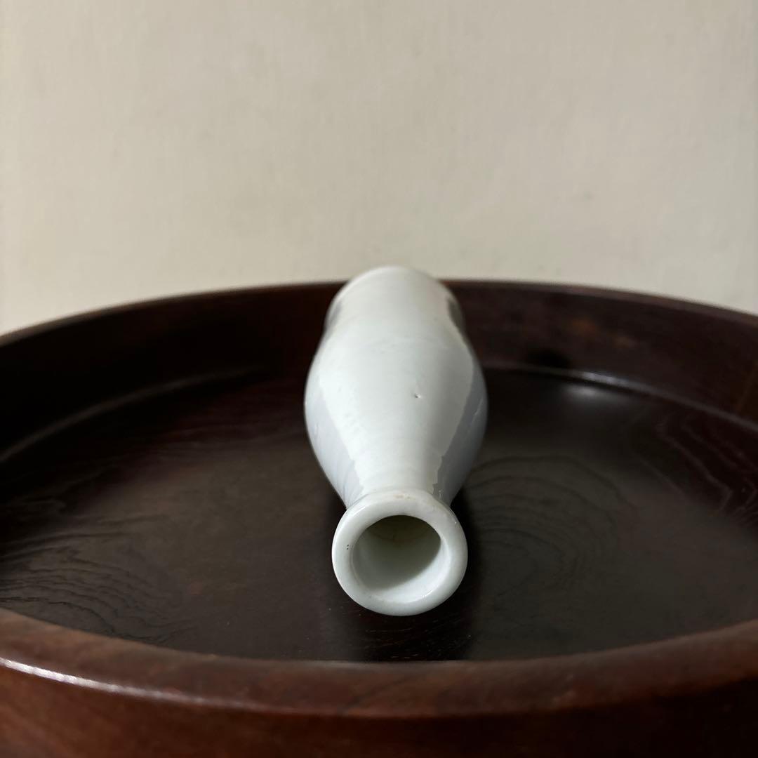 平佐白磁ボトル　明治　波佐見　伊万里　ストーンウェア　瀬戸　李朝　花器　白洲正子