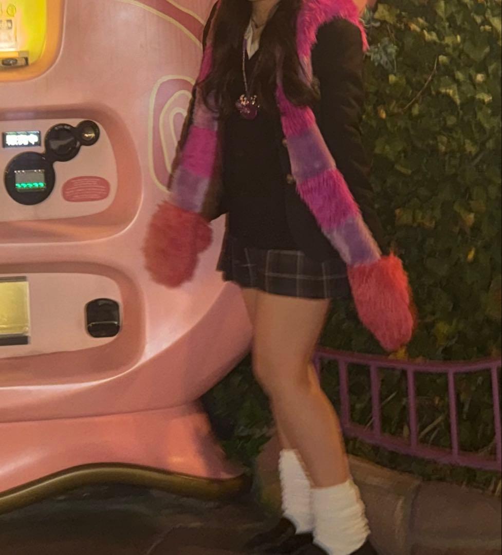 チェシャ猫 ファンキャップ マフラーキャップ ディズニー ピンク 廃盤品