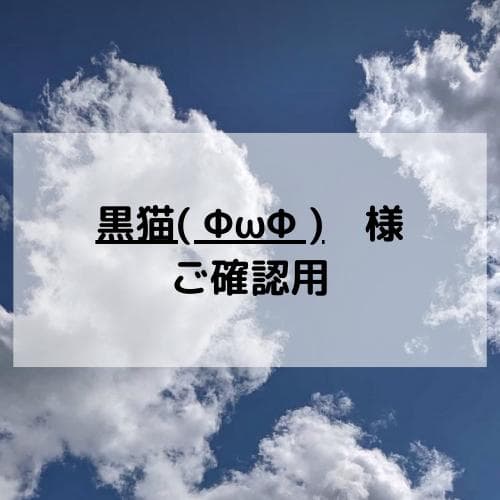 黒猫( ΦωΦ )様ご確認用ページ