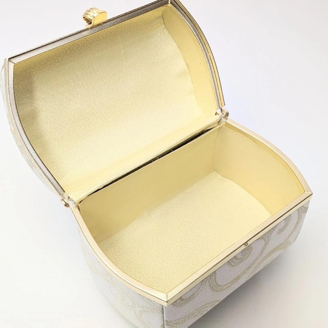 和装 草履 バッグ セット 白 シルバー 帯地 フリーサイズ u71-1