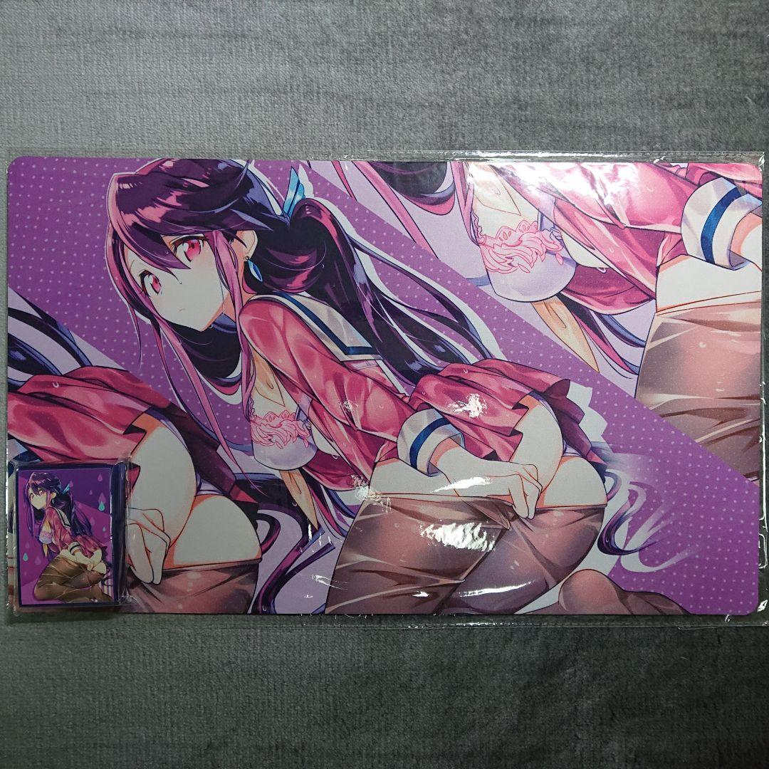 α1 遊戯王 制服&ずぶ濡れ 黒咲瑠璃 スリーブ&プレイマット