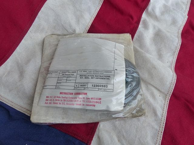 米軍実物 NOS M151 デフ　シールセット　M151A2　13　JEEP