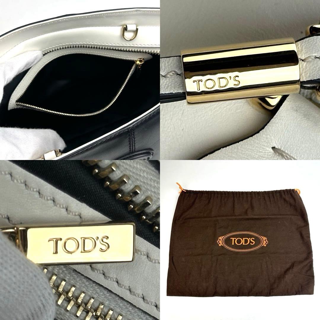 美品■トッズ セラ ハンドバッグ 2way 斜め掛け カーフレザー ゴールド金具