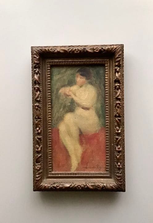 ルシアン・ミニョン 『赤椅子の女』＼フランス印象派 ルノワールと親交