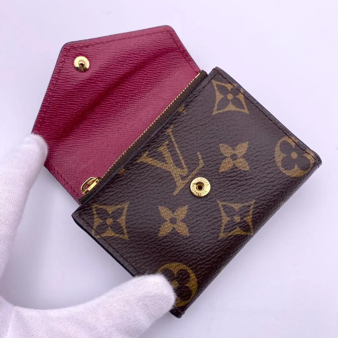 ルイヴィトン モノグラム ポルトフォイユ ゾエ フューシャ 三つ折り財布
